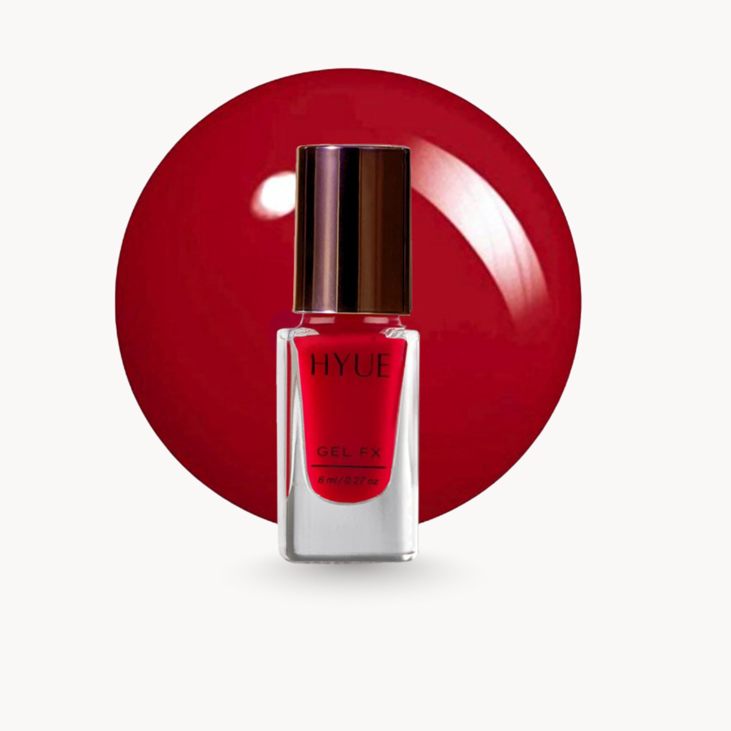 HYUE Gel FX Nail Paint | Cherrywood | 8ml | Ultra-Glossy Gel Finish | 14-Day Long-Lasting Wear | Quick-Dry & Chip-Resistant | Vegan & Paraben-Free | No UV Needed | 22 Rich Salon-Quality Shades