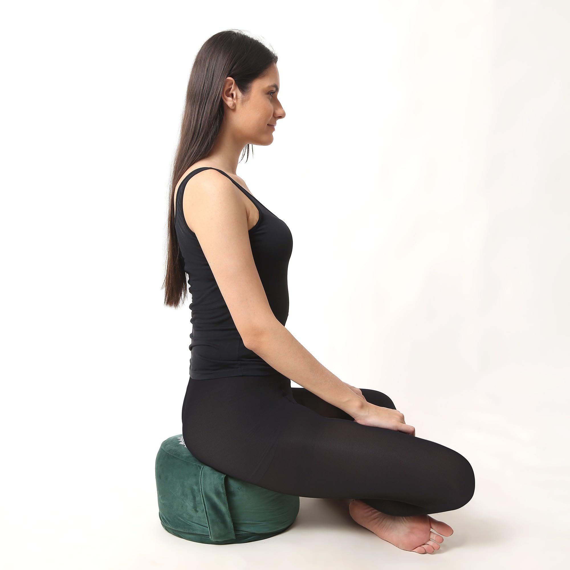 Original ® Zafu Meditazione Albero della Vita 18 cm x 30 cm 100% cotone - Imbottitura a conchiglia Grano saraceno - Cuscino meditazione Yoga - Tacos Yoga - Milfundess (Verde, 18cm)