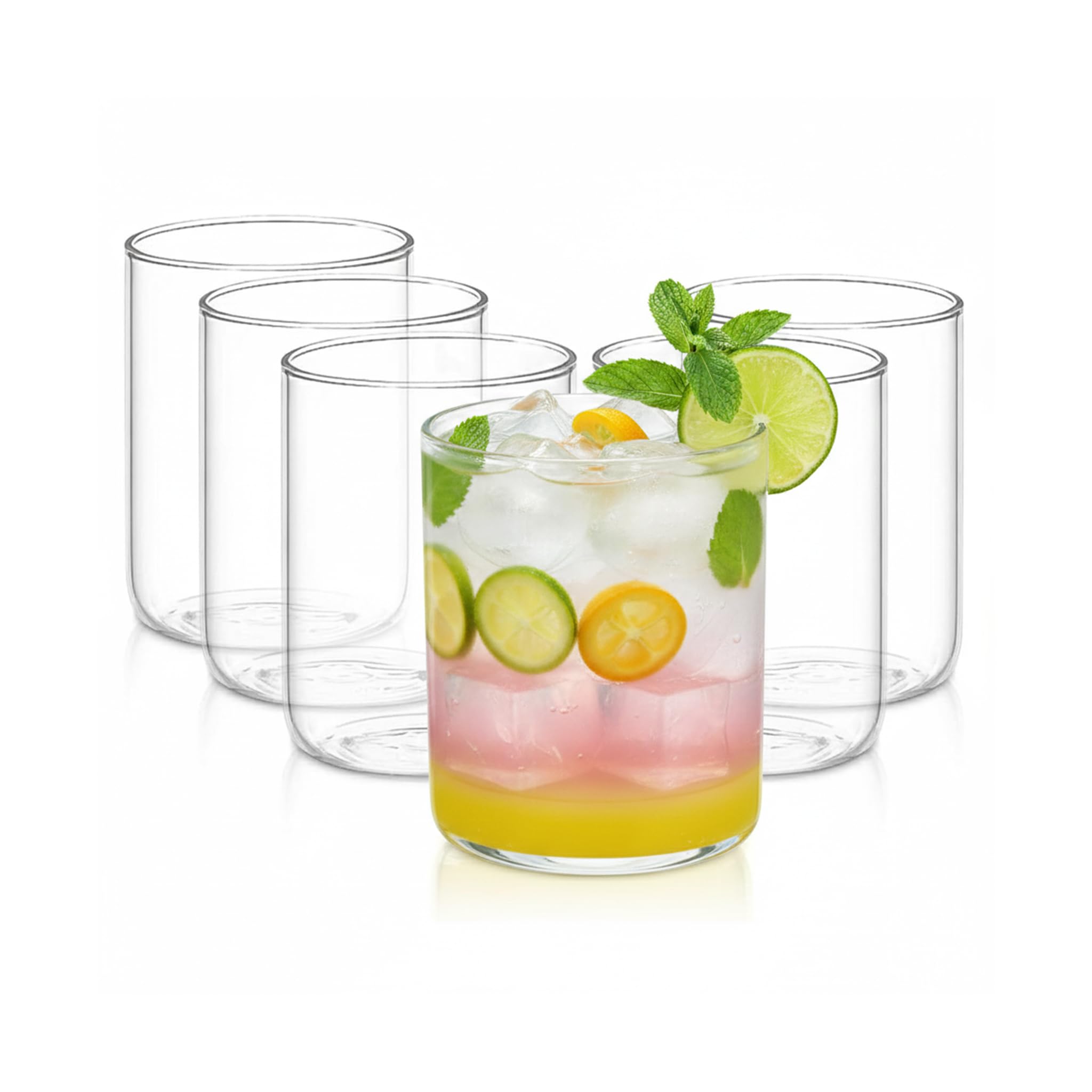 AGARO Elite 255 ml Glasses Set of 6, Transparent Drinking Water Glass Set, Borosilicate Glass Tumbler for Water, Cold Drink, Juice, Flame Proof, Microwave & Dishwasher Safe, for Daily Use & Gifting-image-40