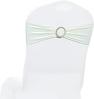 Vista 23 de MDS - Paquete de 250 lazos de elastano para silla, universales, bandas elásticas para silla, lazos con hebilla, lazo deslizante para decoración