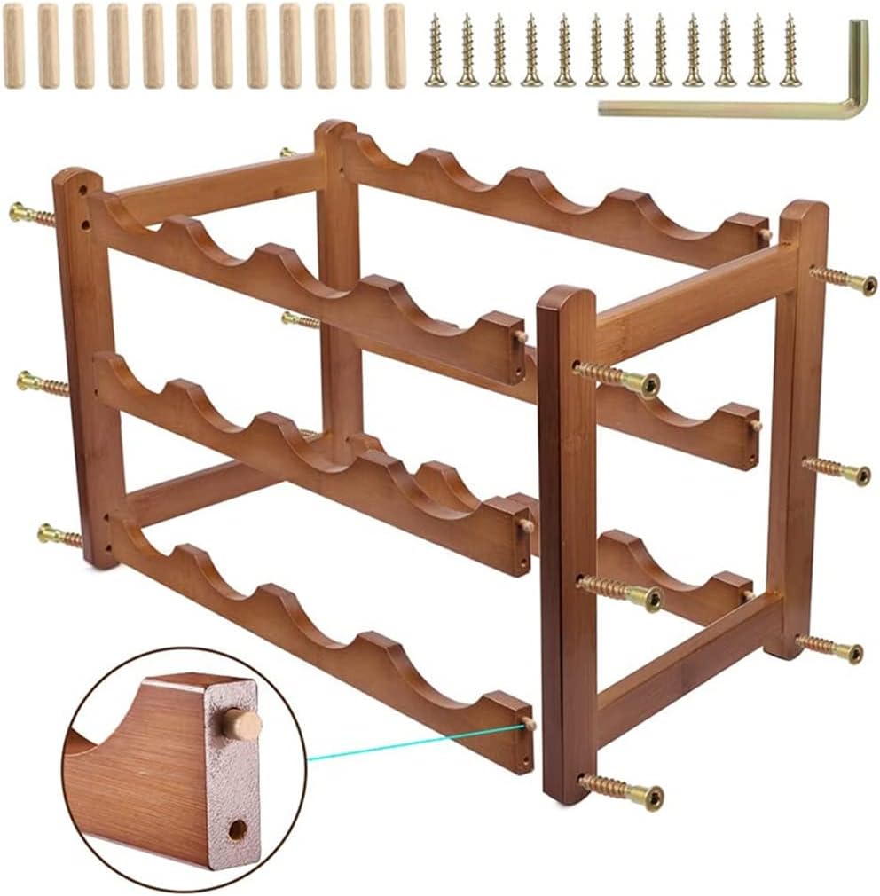 Wine Bottle Wooden Wine Rack Cabinet Holders Shelf Free Standing Holders Barware Storage Wine Racks Home