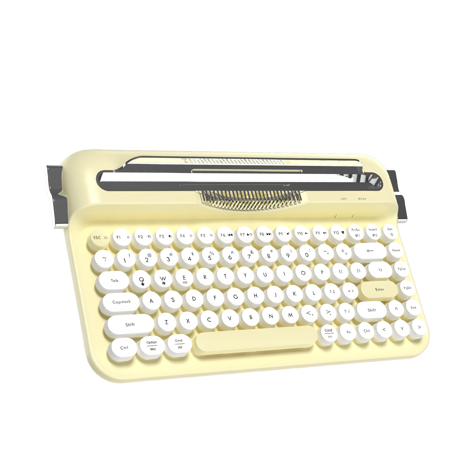 小物 circle_zone Coverzone Kablosuz Bluetooth & 2.4G Çift Modlu Retro Daktilo