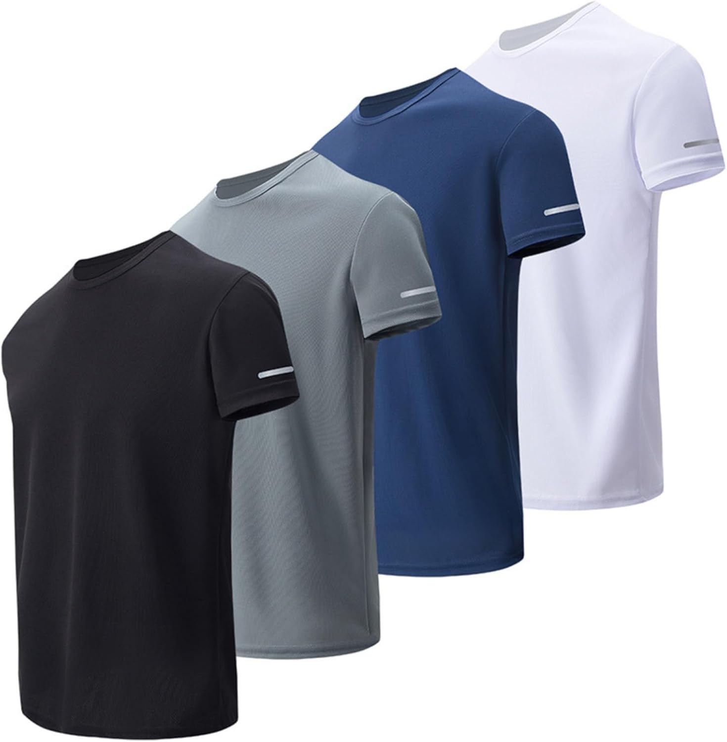 Men's Quick-Dry T-Shirts for Workout, Short Sleeve Loose Fit Round Neck Summer Athletic T-Shirts for Gym and Everyday Wear