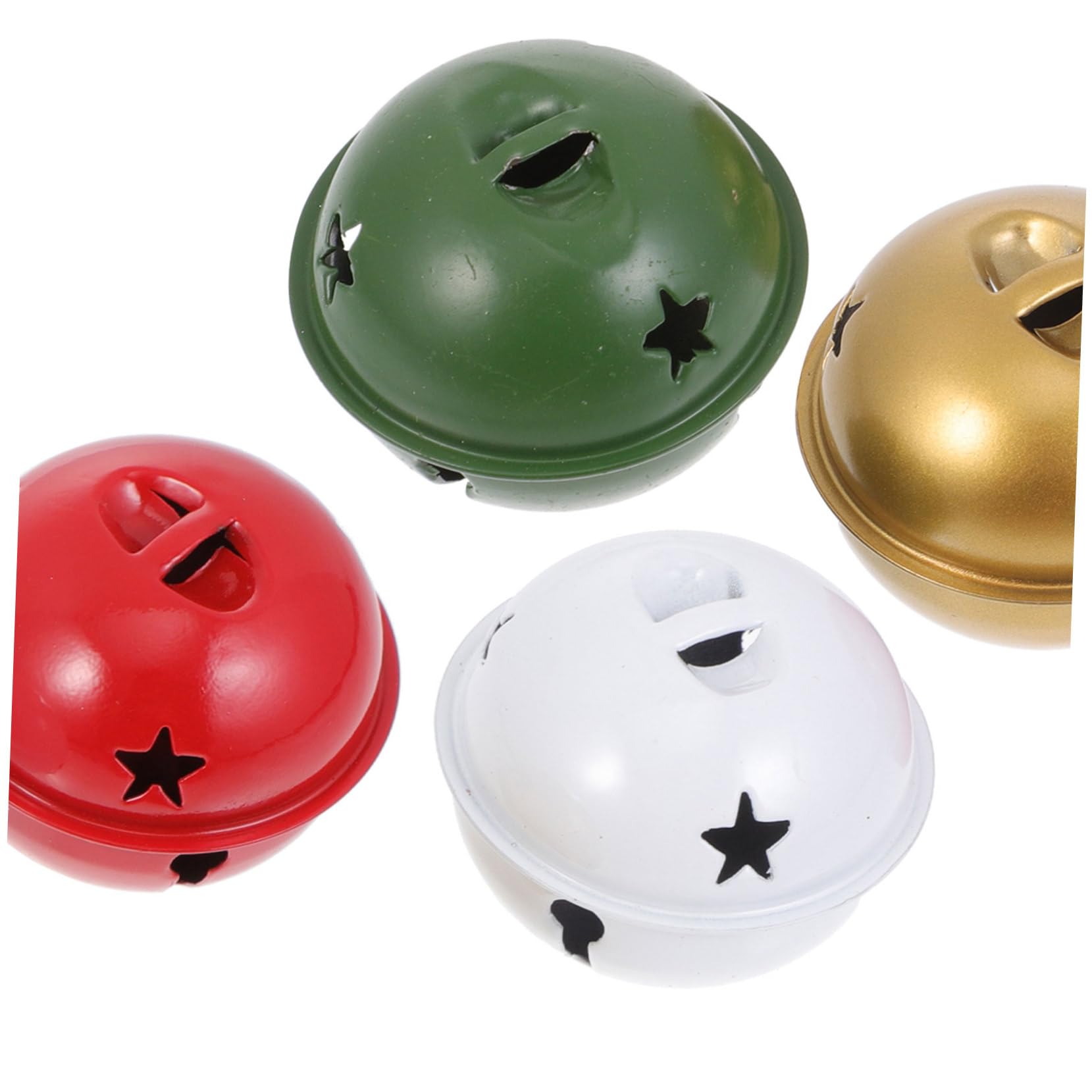 PRETYZOOM Giant Jingle Bells Decorations 50mm Iron Christmas Tree Tinsel Icicles Xmas Tree Hanging Pendants