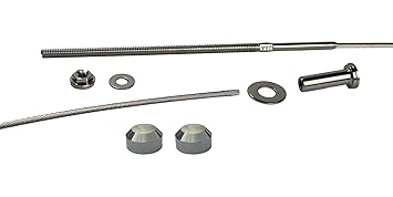 VistaView CableTec - Fast and Easy Stainless Steel Cable Railing Installation Kit for Deck Railing for 4x4 and 6x6 Posts - 1/8 Inch Cable, 20 Feet with Long Terminals and Stainless Chamfer Caps