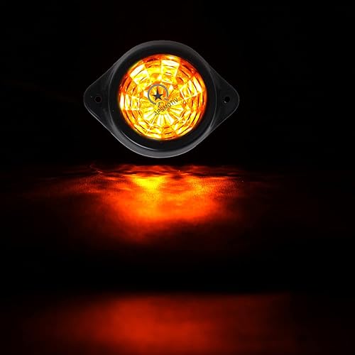 Miniatura 7 de APSMOTIV Paquete de 2 luces LED marcadoras para remolque, 24 V, impermeables, luces de pollo ámbar, para semircamiones, carga y carga, ajuste