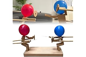 Balloon Bamboo Man Battle - Wooden Fencing Puppets