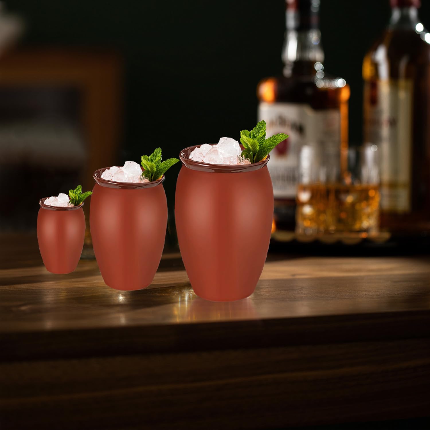 6 vasos de arcilla mexicana Cantaritos de Barro de 16 onzas, vasos de cóctel para margaritas y mojitos