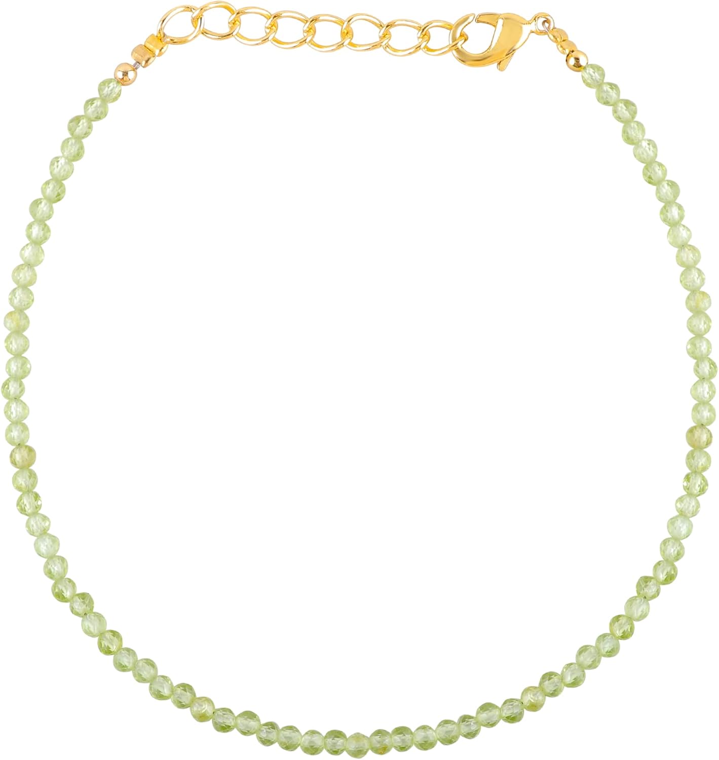 NJCRAFT Minimalist Beaded Bracelet for Women – 2-3mm Micro Faceted Crystal Beads | Lightweight Adjustable Layering Bracelet