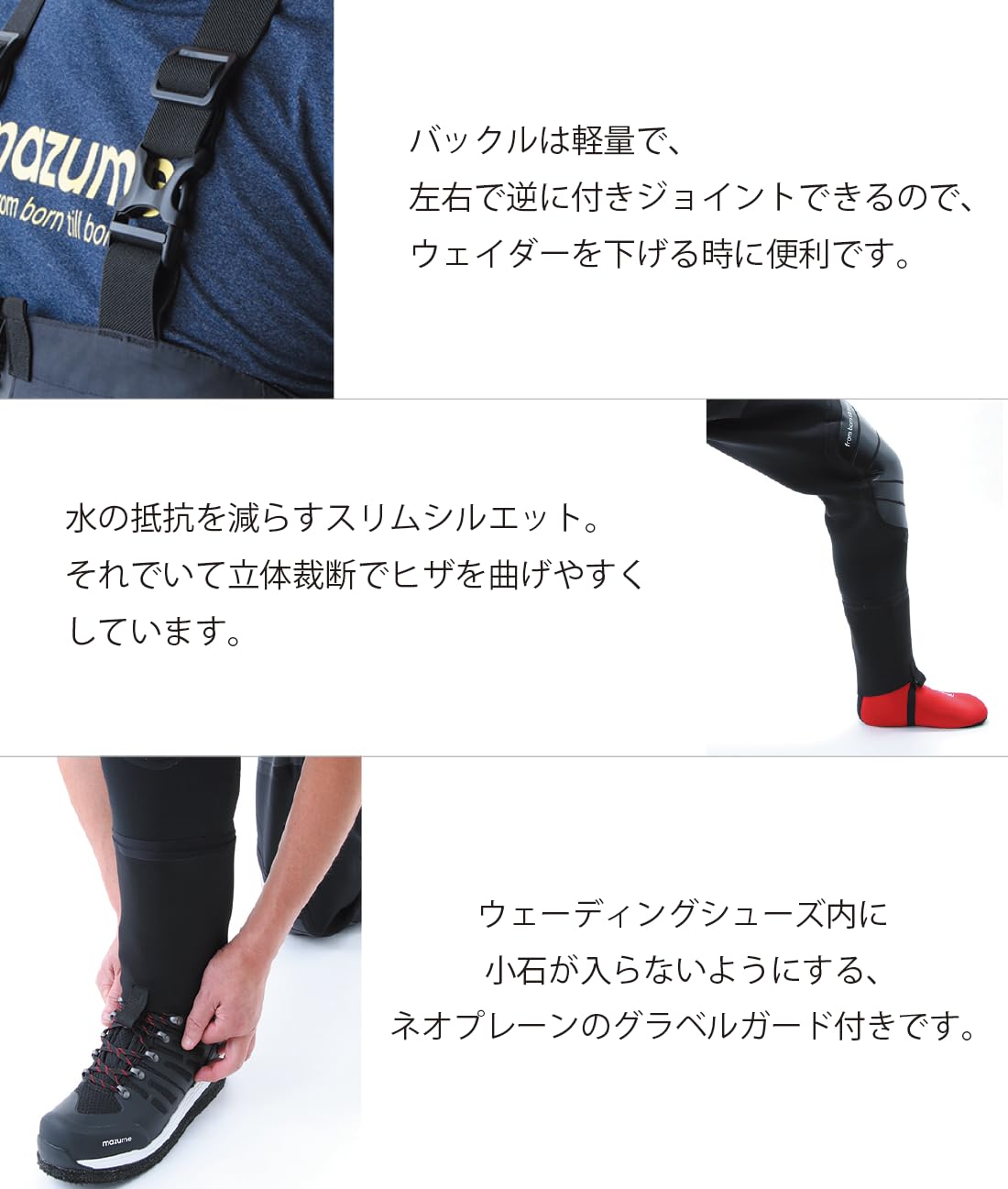 Amazon | [マズメ] ウェーダー ハイブリッドウェーダー MZST-457-03