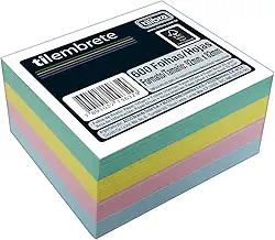 Tilibra - Bloco Tilembrete 92x82mm 600 Folhas 5 Cores - 1 un