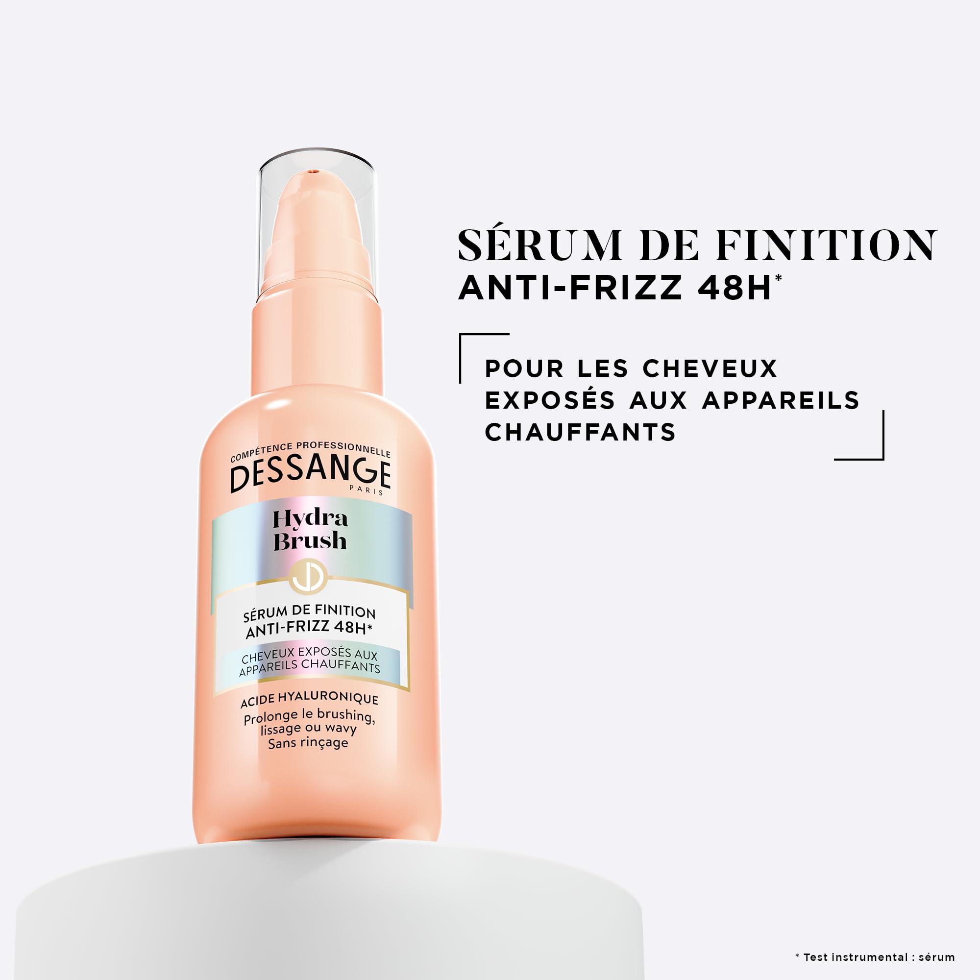 DESSANGE - Zestaw nawilżający i dyscyplinujący Hydra Brush - Dyscyplinujący szampon + Termoprotekcyjne mleko do Brushingu + 48H* Anti -Frizz Finish Serum - Formuła wzbogacona kwasem hialuronowym*
