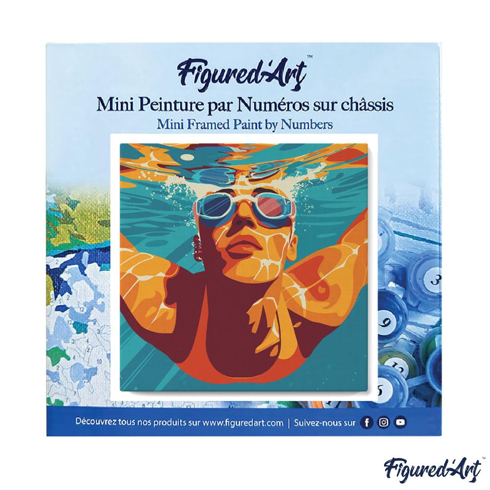 Peinture Par Numéros Basket - Format 20x20cm Avec Cadre - Kit Complet DIY