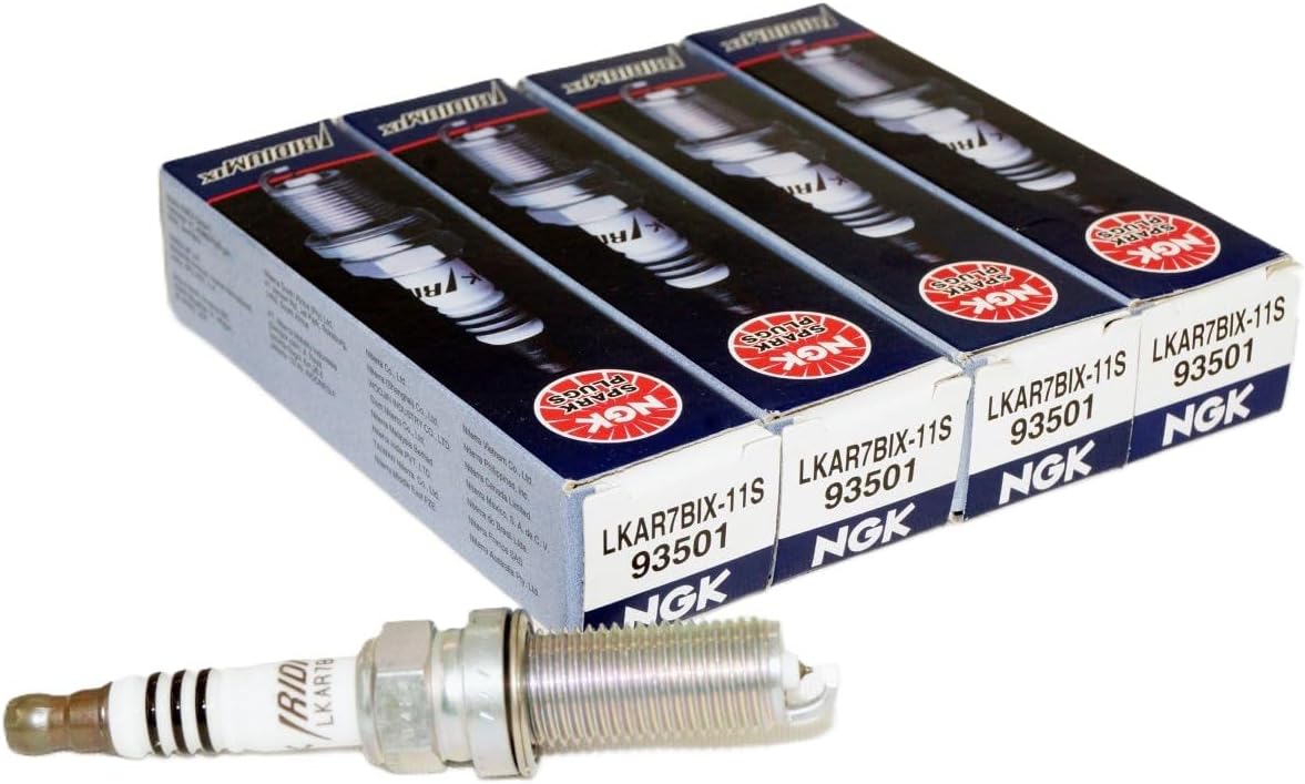 NGK LKAR7BIX-11S Iridium IX Spark Plug (93501 Iridium Ix), 4 Pack