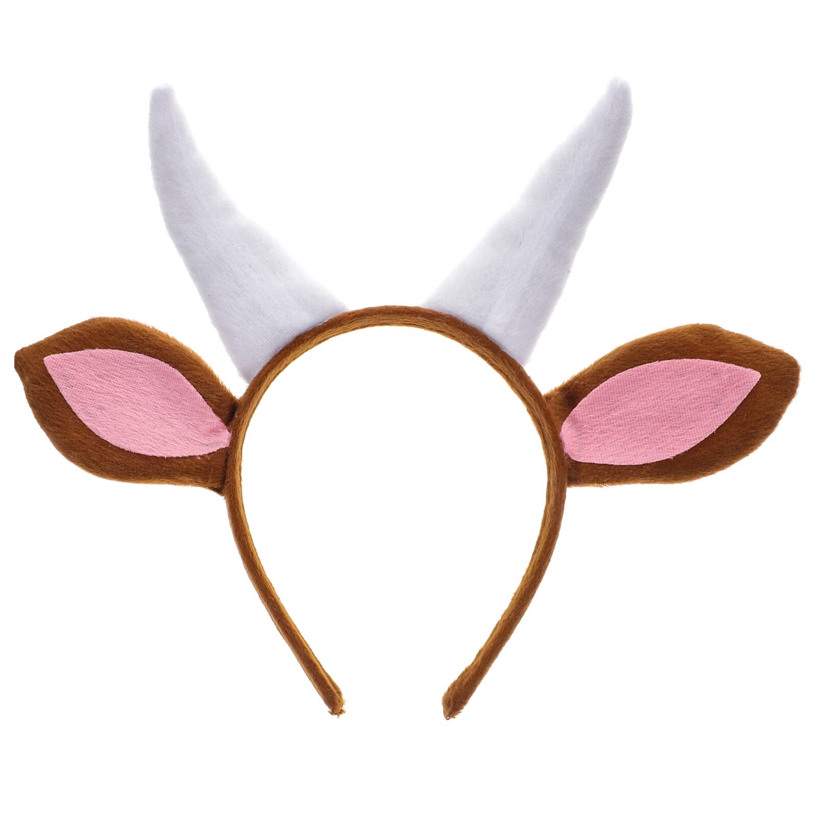 Amosfun Cartoon Headgear for Children Goat Headband Made of Short Plush
