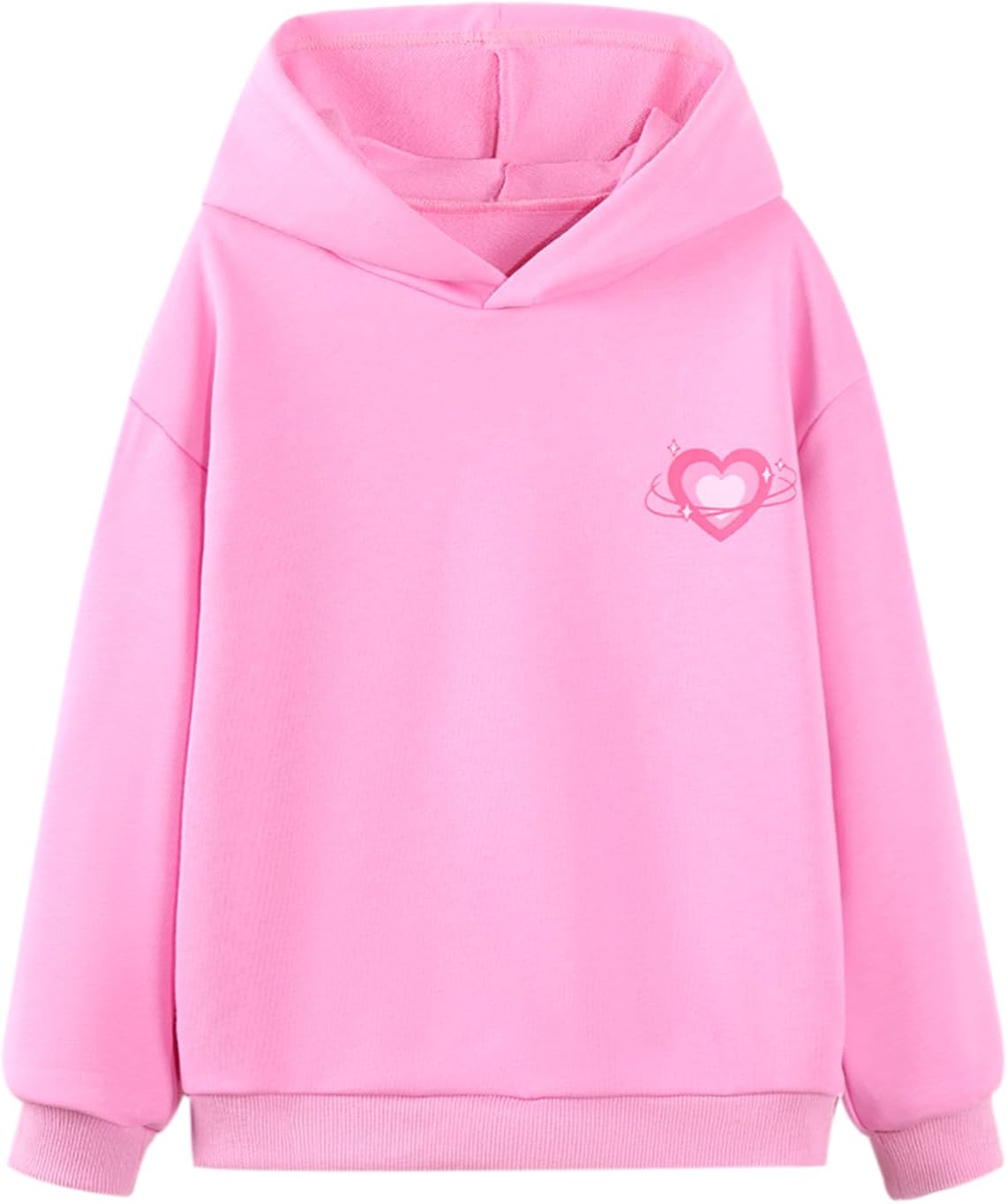 WELAKEN Cotton Hoodie Sweatshirt for Girls Kids & Teens Long Sleeve Pullover with Kangaroo Pocket
