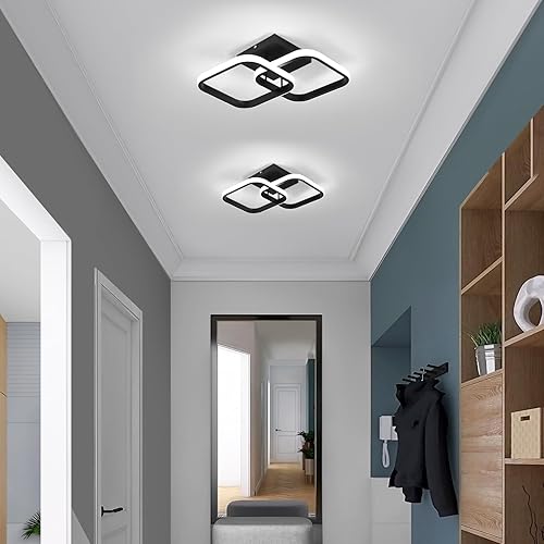 Miniatura 5 de ADISUN Lámpara LED moderna de techo empotrada para dormitorio, cocina, loft, pasillo, balcón, escalera, entrada, cuadrado, 22 W, blanco frío, 110 V