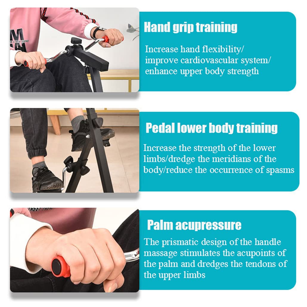Rower Treningowy Domowy Dla Seniorów, Urządzenie Peddler Do Ćwiczeń Ramion/Nóg, Przenośny, Regulowany Sprzęt Do Ćwiczeń Fizycznych Z Taśmą Oporową Dla Starszych Dzieci