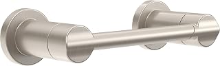 Delta Nicoli SpotShield Brushed Nickel Pivoting Toilet Paper Holder NIC50-DN - Modern Bathroom Tissue Storage