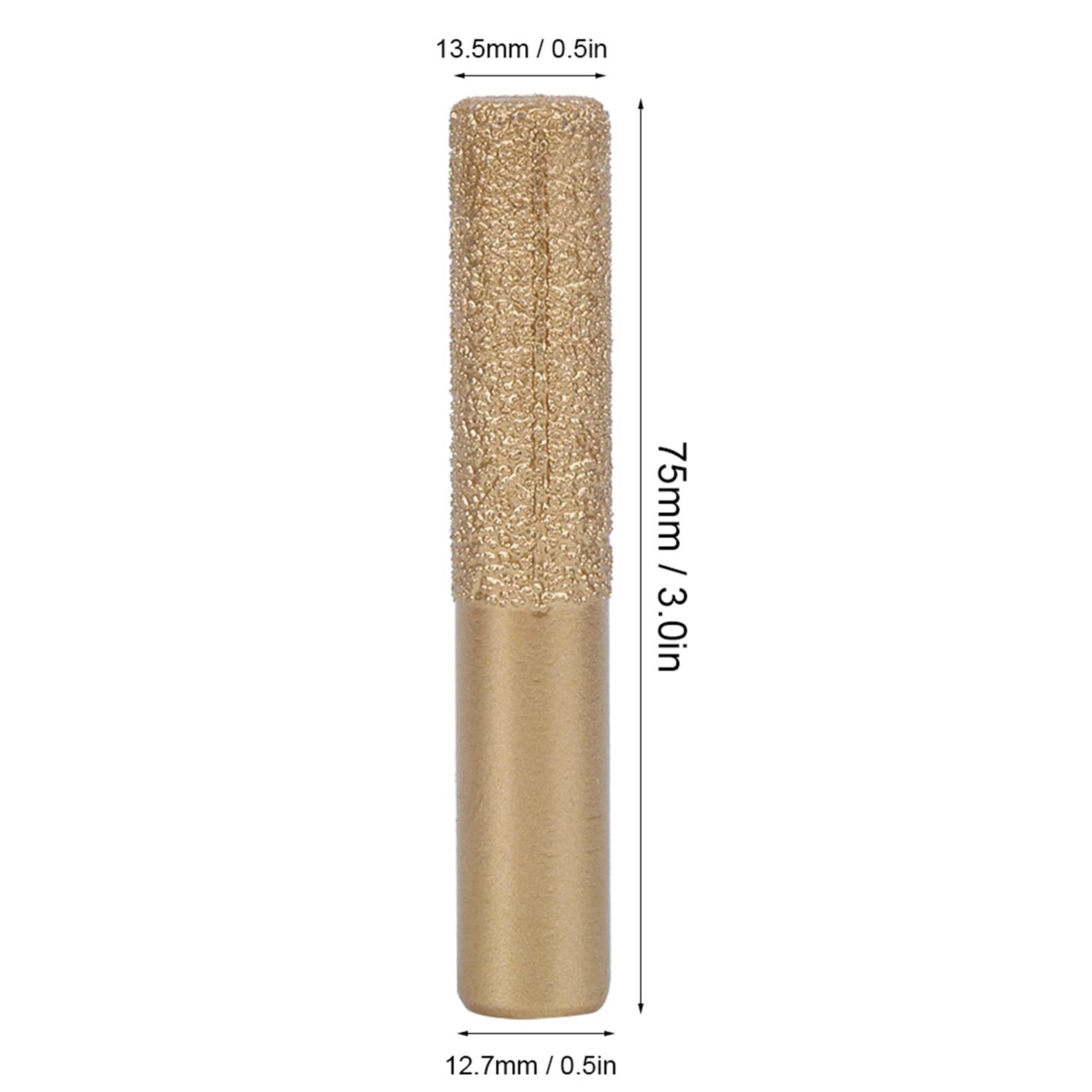 Frese Diamantate Punte Diamantate Gambo Dritto Brasato Dorato per Il Taglio Del Bordo Pietra Marmo Granito Piastrelle Cerami (12.7 * 13.5 * 75mm)