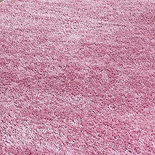 Image of CD Carpet Anti Slip Shaggy Fluffy Fur Rugs and Carpet for Living Room Bedroom Kids Room Plain Circle Carpets for Home with 2 Inch Thickness (Color Pink /Plain Size 9x9 Feet Round)