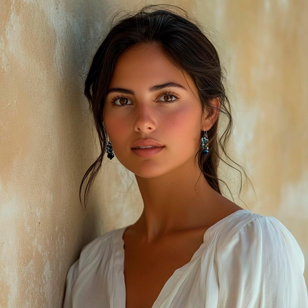 NOVICA Artisan Handmade Cultured Pearl Beaded Dangle Earrings Bluegreen Gemstone Cluster Sterling Silver Silk Quartz Dyed Freshwater Thailand Birthstone [1.7 in L x 0.4 in W] ' Winter'