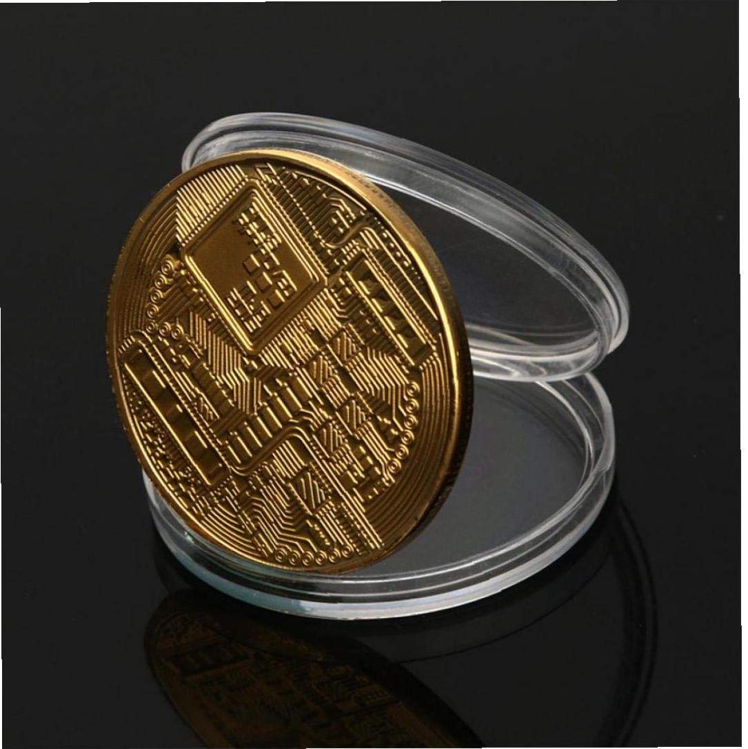 Placcato Oro Bitcoin Moneta da Collezione Regalo Coin Art Collection Oro Fisico Monete Commemorative