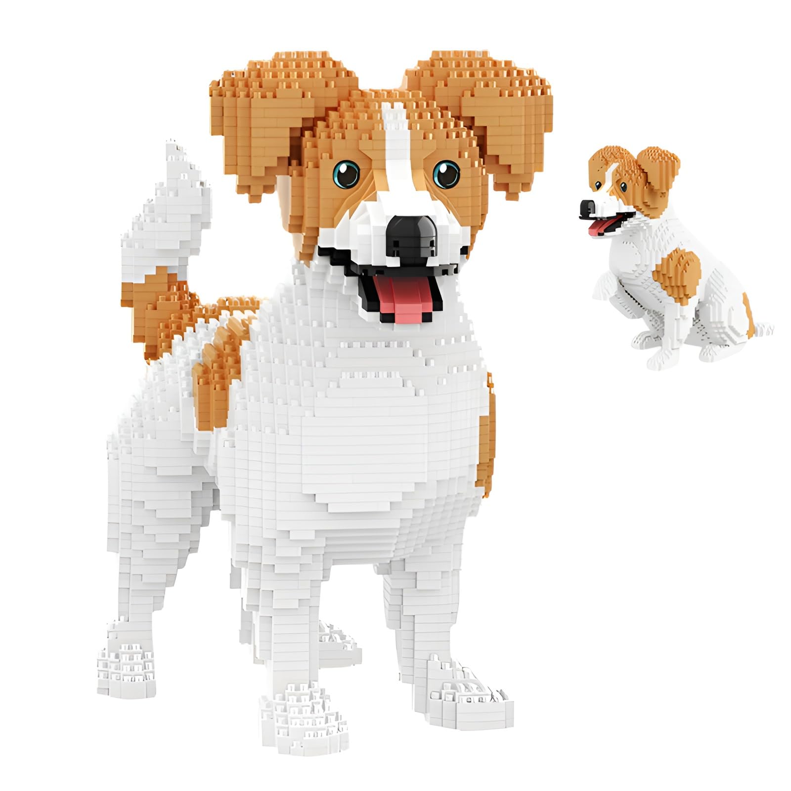 Jack Russell Terrier Micro Mini Building Set Dog Model With Sound Module