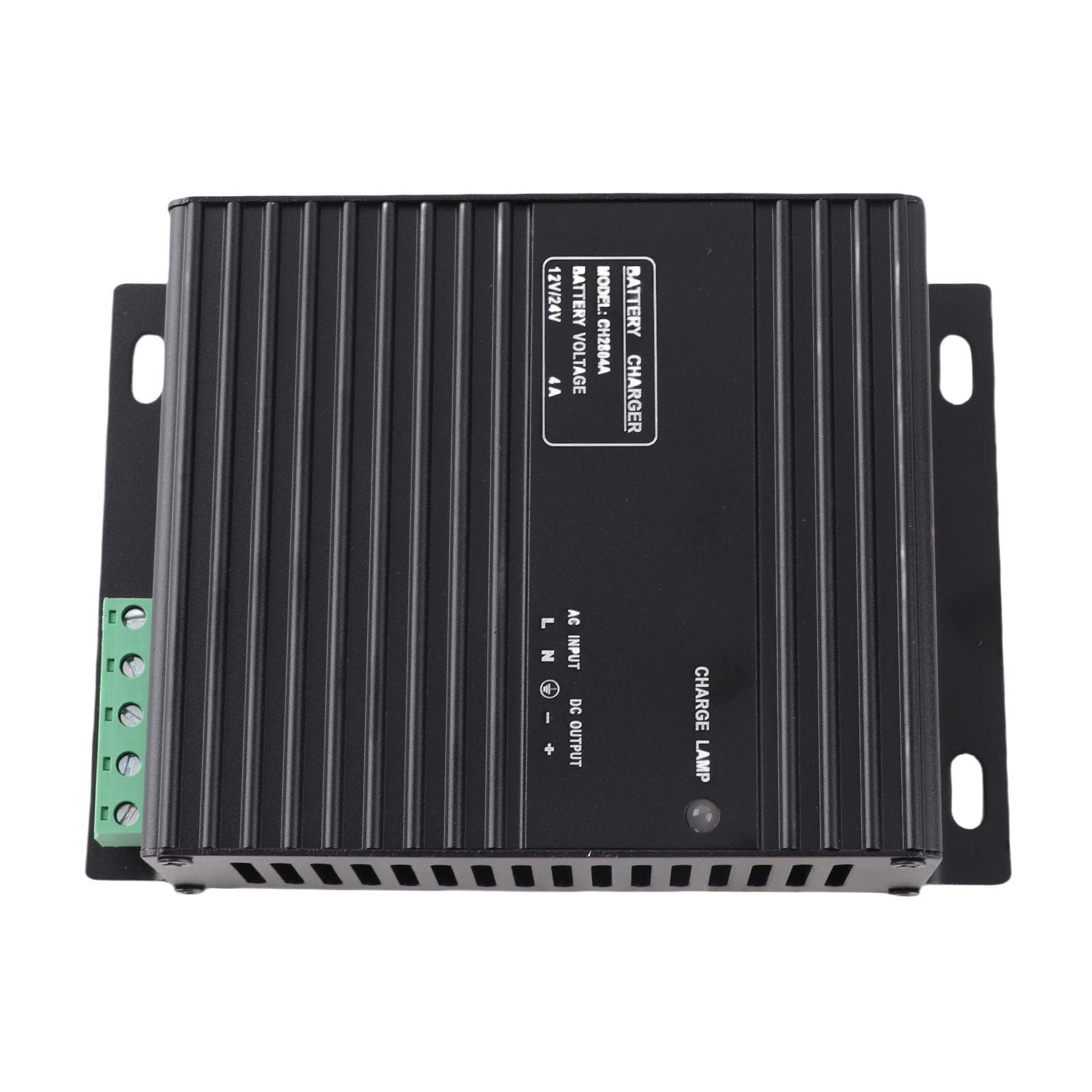 Jiawu Ładowarka Akumulatora, 12 V 24 V 4 A Aluminiowa Obudowa Wodoodporna, Uszczelniona żywicą epoksydową Ładowarka z Generatorem Diesla Inteligentna z Szerokim Napięciem AC80 275 Wskaźnik LED dla
