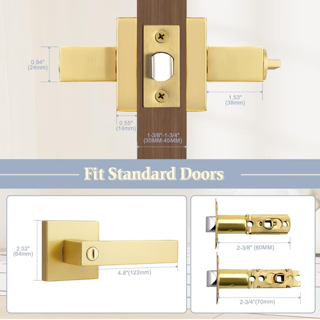 Gold Door Knobs - Privacy & Security -3