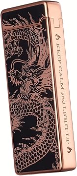 Custom Electric Lighter Personalized Kitchen for Candle Gift Windproof USB Rechargeable Dual Arc for Camping Christmas Fathers Day Valentines Day... Custom Dragon Custom