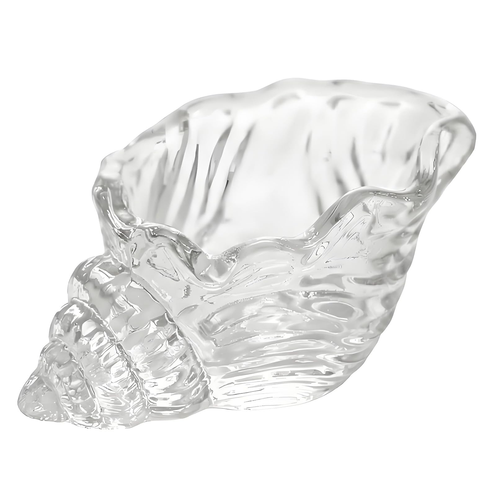 Artistic Handcrafted Clear Glass Conch Holders Sea Shell Tealight Votive Cup Floral Vase for Meditations and Gift Glass Tea Light Stand