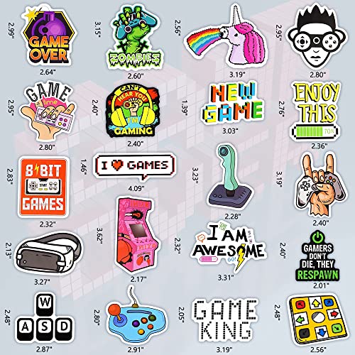 DETICKERS Gaming Stickers for Boys Kids Video Game Water Bottles 50 PCS Waterproof Vinyl Gifts for Boys Stickers - Image 3