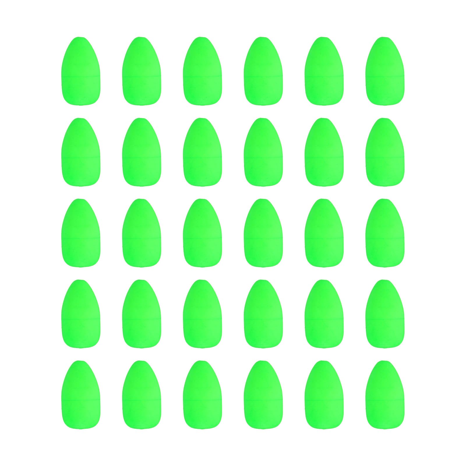 PATIKIL Fishing Foam Floats 0.8 Inch, 30Pcs Oval Snell Floats Fly Fishing Strike Indicator for Pompano Rig Trout Catfish Walleye Green