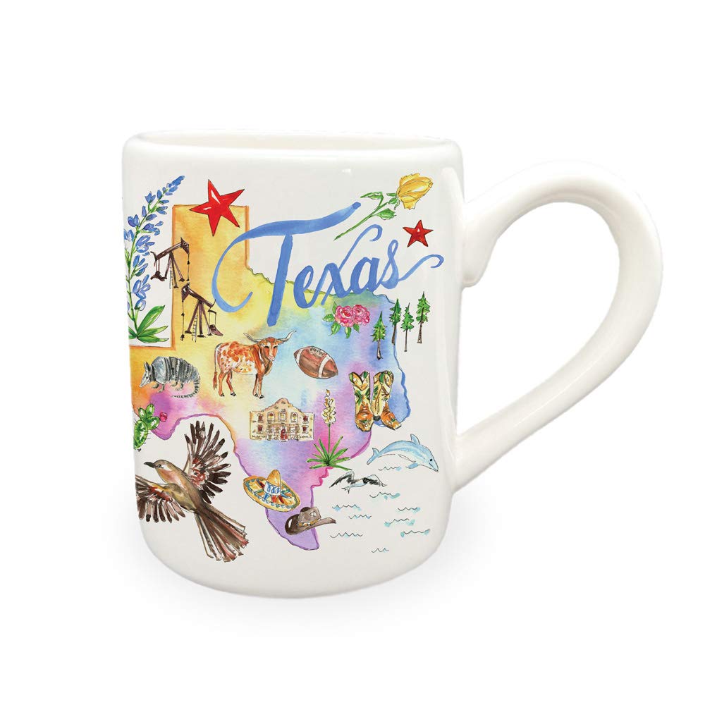 Boston InternationalState Collection Ceramic Coffee/Tea Mug, 12-Ounces, Texas