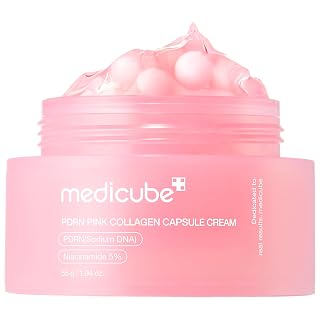 medicube Salmon DNA PDRN Pink Collagen Capsule Cream, Face Moisturizer | Lightweight Moisturizing Cream | PDRN, Niacinamide for Uneven Skin Tone, Glow hydration | Korean Skin Care 1.94 oz - Amazon product rated Grade A