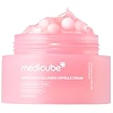 medicube Salmon DNA PDRN Pink Collagen Capsule Cream, Face Moisturizer | Lightweight Moisturizing Cream | PDRN, Niacinamide for Uneven Skin Tone, Glow hydration | Korean Skin Care 1.94 oz