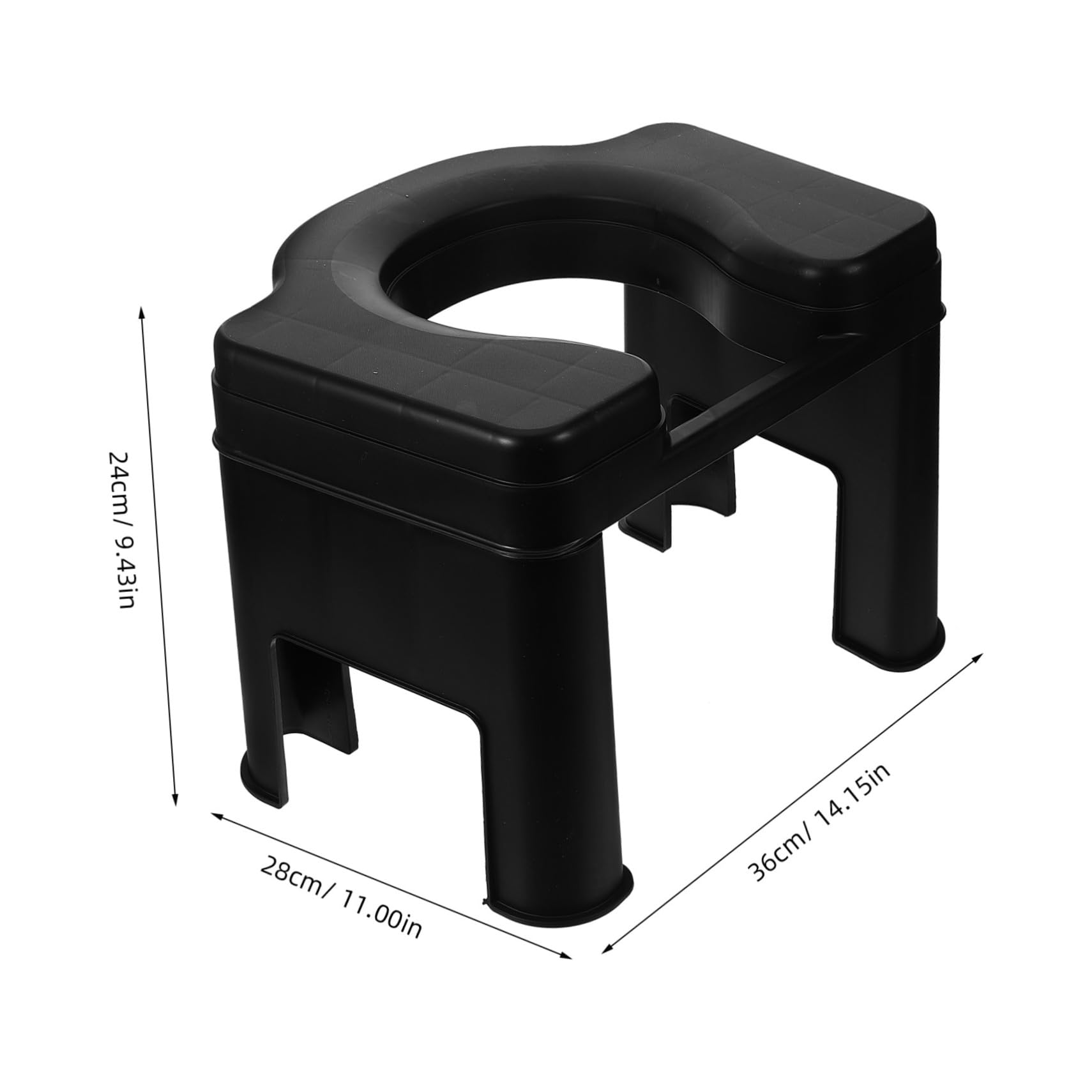 Igienico per bagno antiscivolo, 26,5 cm, senza BPA, ideale per anziani e assistenza quotidiana, design Kakt, facile da pulire