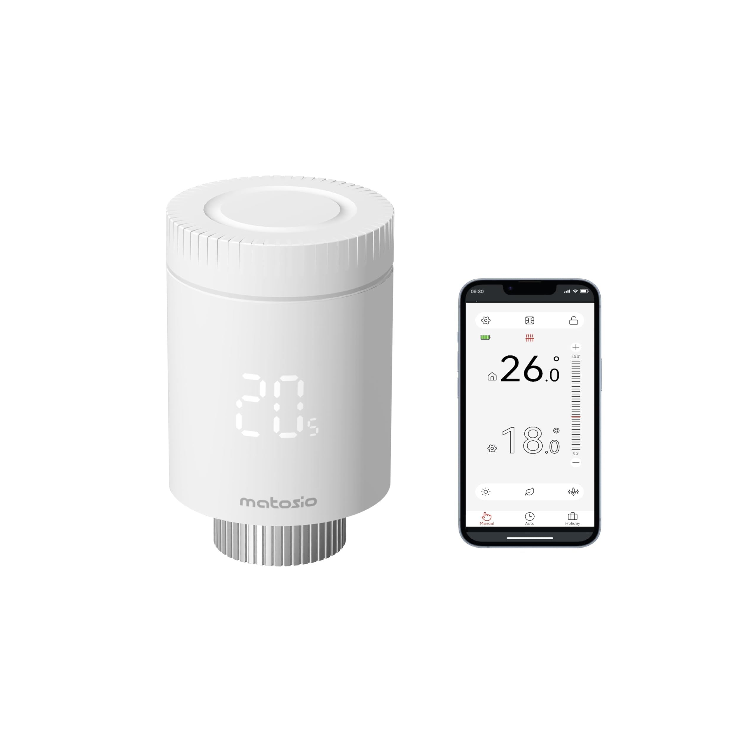 Termostato Radiatore ZigBee AR331-WZ, Valvola termostatica intelligente per termosifoni, Risparmio Energetico, Controllo tramite APP o comando vocale (Alexa e Google Assistant)