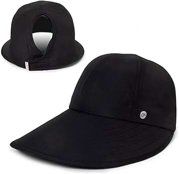 帽子 NWLIT Props Store Sunshade Cap Ponyflo Sunblocker Wide Brim Hat-Black Oprah Daily at Amazon