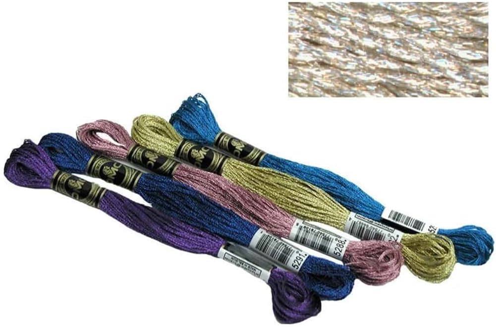 Dmc Metallic Pearl Cotton Skein Size 5 27.3yd-Silver