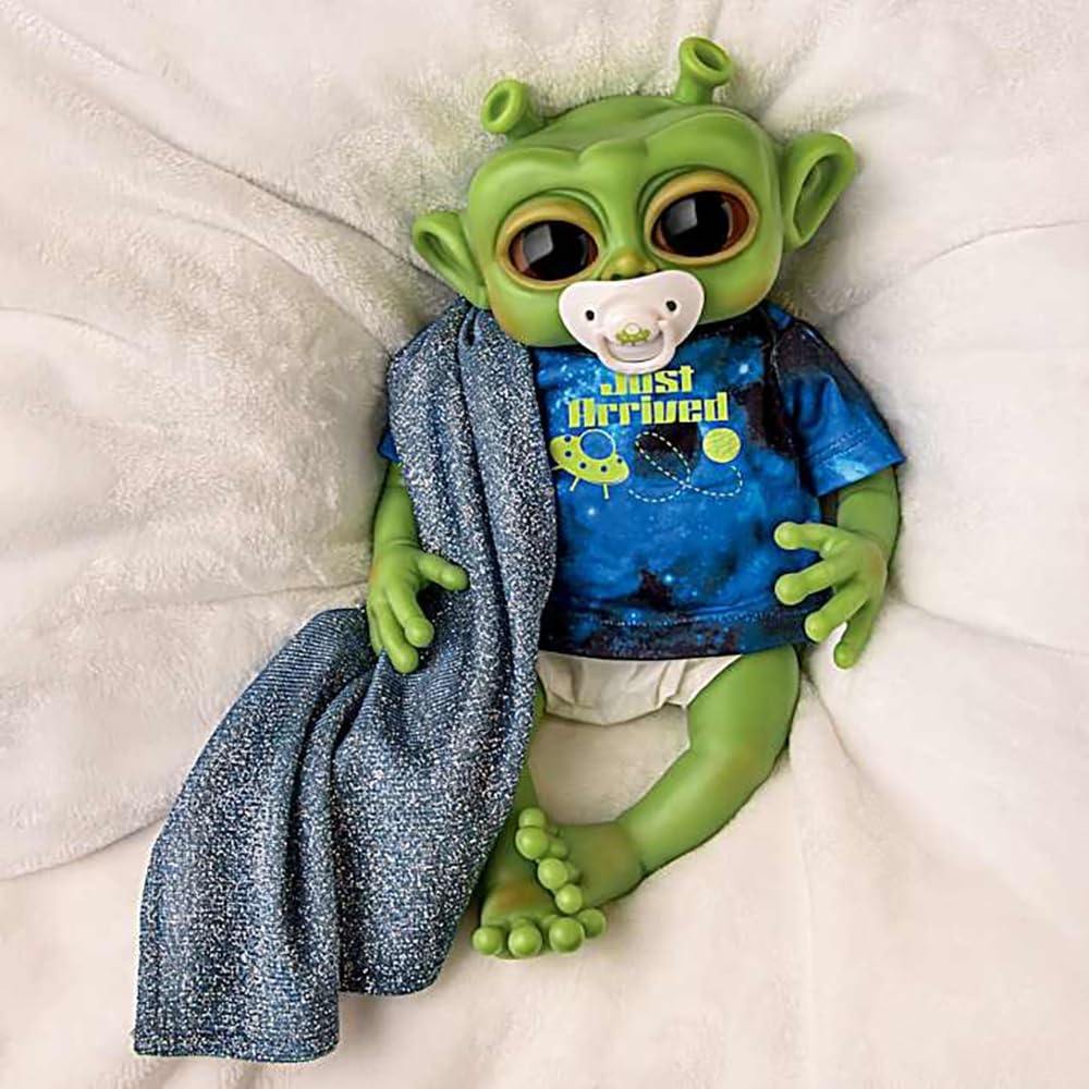 The Ashton-Drake Galleries Alien Baby Doll with TrueTouch Silicone, Glow-in-Dark Outfit, Weighted Body
