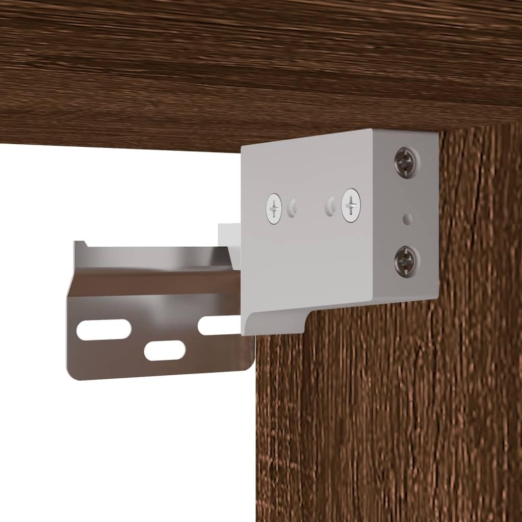 Möbel Wohnaccessoire Highboard Braun Eiche 34,5 x 34 x 180 cm Bauholz