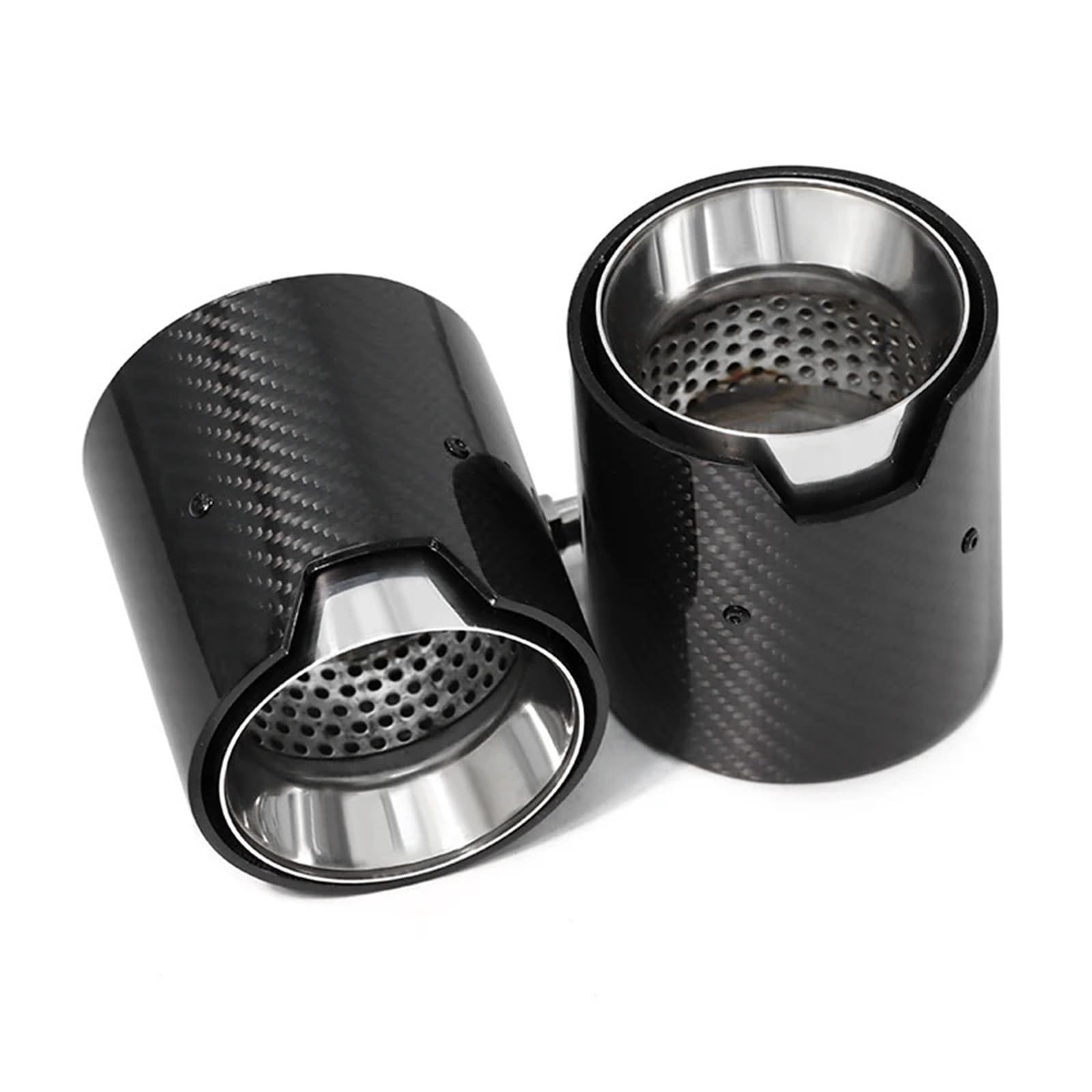 2szt/partia końcówka wydechu samochodowego do BMW Performance Carbon Fiber ID60mm końcówka tłumika rury wydechowej eindpijpenuitlaatdemper