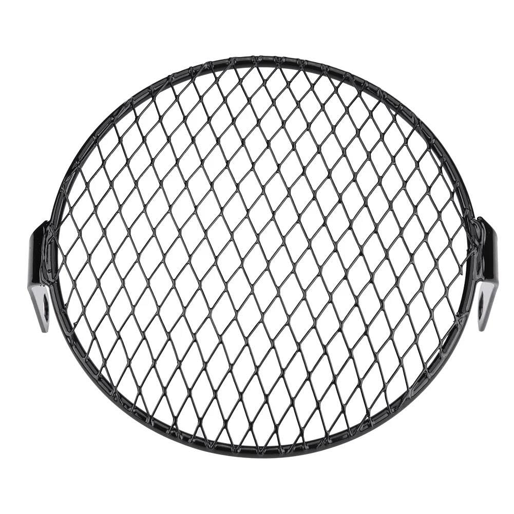 Headlight Fairing 6.5in Motorcycle Accessories Headlight Round Grill Cover For Bobber For Bike(Type 1)