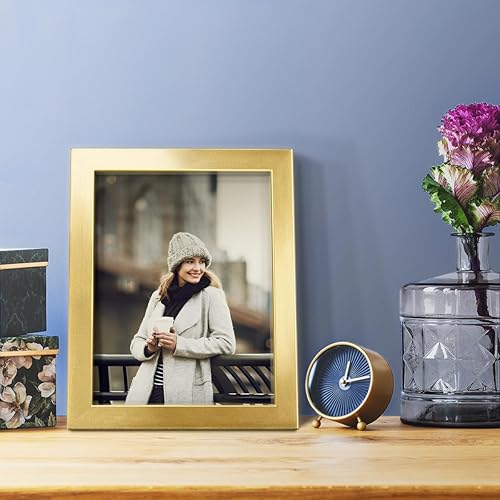 Miniatura 2 de Renditions - Marco de fotos de madera maciza de 6 x 8 pulgadas, vidrio de alta definición y estilo moderno de alta gama, listo para pared y mesa,