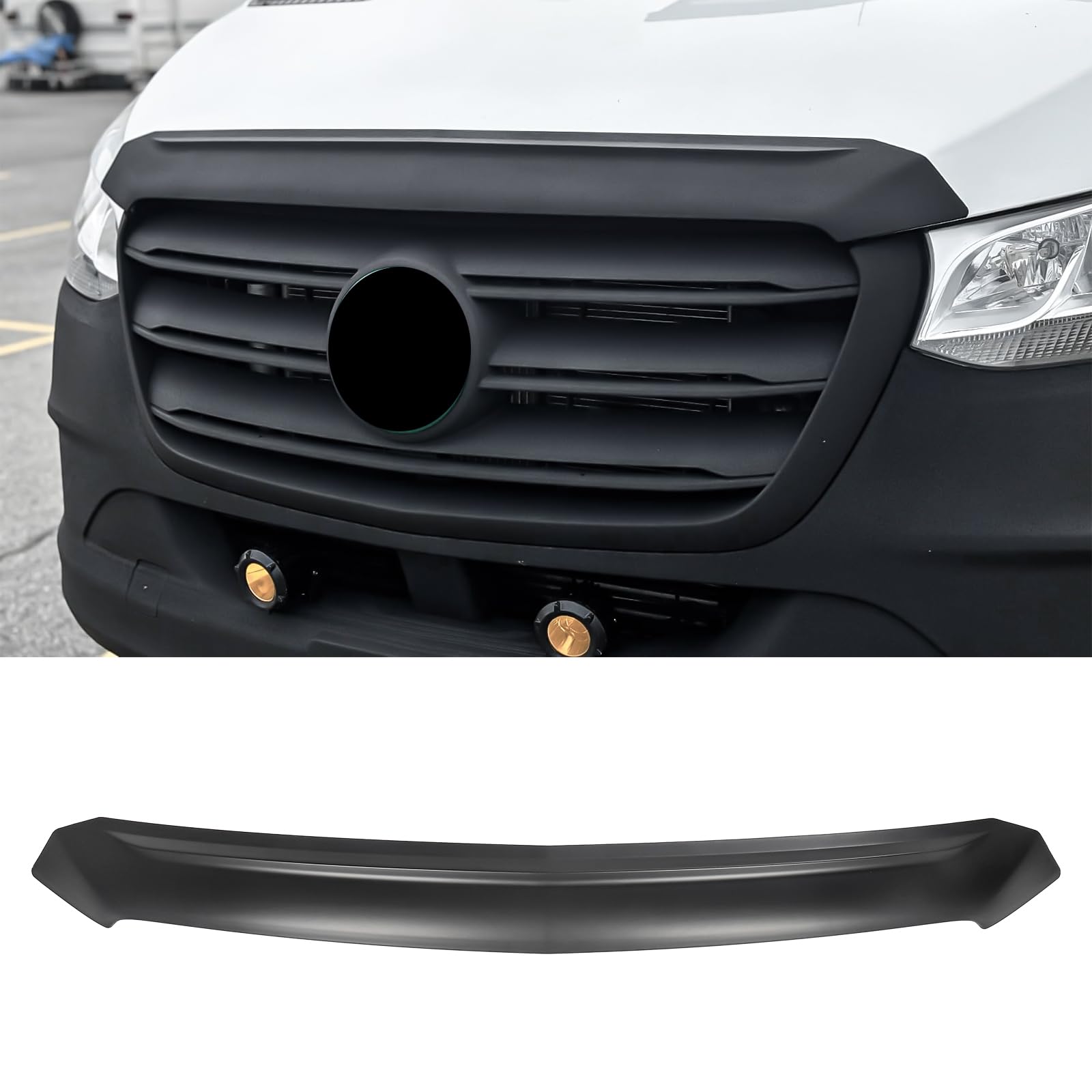 Hood Bug Deflector for Mercedes Benz Sprinter 1500 2500 3500 W907 2019-2025 Matte Black Hood Deflector Guard ABS Bug Shield