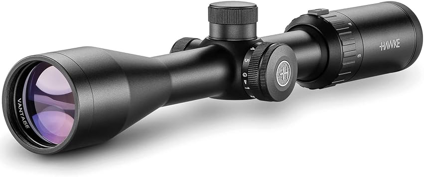Hawke Vantage IR 3-9x40 Riflescope | Waterproof 1" Tube Hunting Scope w/Illuminated Reticle, Capped Low-Profile Turrets, 11 Layer Fully Multi-Coated Lenses & High Torque Zoom Ring