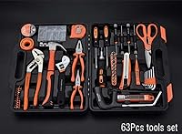 Vista 2 de Edward Tools Harden 63 Piece Tool Set with Tool Box - Portably Handyman Tool Kit for Home, Dorm - Includes Essentials: Hammer, Screwdrivers
