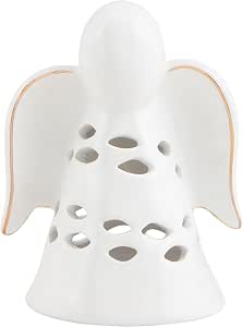 Mud Pie Med Ceramic Paint Tree Table SITTERS, White 8 in